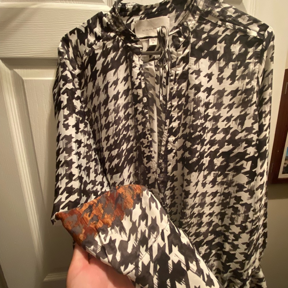 Houndstooth Blouse